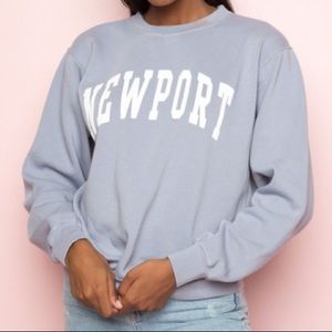 Blue Newport Erica Sweatshirt Brandy Melville